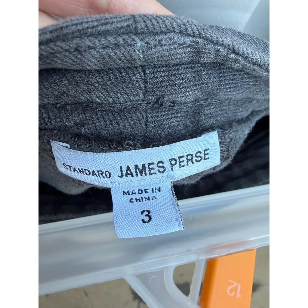 James Perse Gray Drawstring Lounge Sweat Shorts Men Sz 3 Cotton Casual Athleisur
